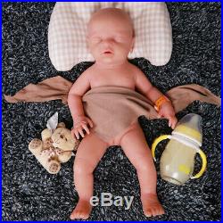 IVITA 18 Silicone Rebirth Baby Doll Handmade Sleeping Baby Girl Doll Toys Gifts