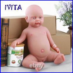 IVITA 18'' Silicone Reborn Doll Lifelike Baby Girl Can Take Pacifier 3500g Toy