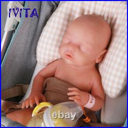 IVITA 18'' Silicone Reborn Doll Sleeping Baby Girl Can Take Pacifier Toy Gift