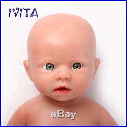 IVITA 19'' Full Body Silicone Reborn Doll Cute Baby GIRL Toy Birthday Gift 3700g