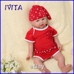 IVITA 19'' Full Body Soft Silicone Reborn Doll Lifelike Baby Girl 3600g Toy Gift
