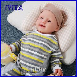 IVITA 20'' Full Silicone Reborn Dolls Lifelike Newborn Baby GIRL Toys Xmas Gift
