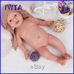IVITA 20'' Full Soft Silicone Reborn Doll Newborn Baby GIRL 4000g Toy Xmas Gift