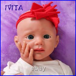 IVITA 20 Lifelike Baby Girl Silicone Rebirth Baby Big Doll Kids Playmate Toys
