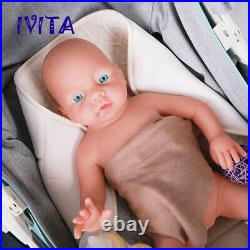 IVITA 20'' Realistic Full Silicone Reborn Dolls Newborn Baby Girl Xmas Gift Toy