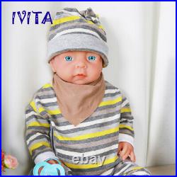 IVITA 20'' Realistic Full Silicone Reborn Dolls Newborn Baby Girl Xmas Gift Toy