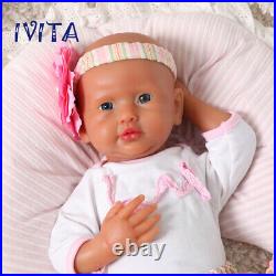IVITA 20'' Silicone Reborn Baby Girl Handmade Alive Full Silicone Doll Kids Toy