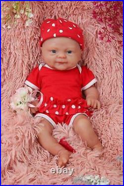 IVITA Full body silicone baby reborn doll, realistic girl baby toy for children
