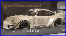 Ignition Model 118 RWB 993 ARMY GIRL Pearl White IG1961 Model Car Porsche 911