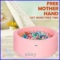 JOYMOR Kiddie Memory Foam Ball Pit for Toddlers Kids Babies Soft Round Ball Pink