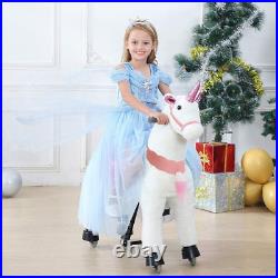 Jojopoony Ride on Unicorn Toys for Girls, Ride on Horse Riding Pony for Children