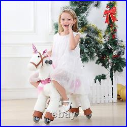 Jojopoony Ride on Unicorn Toys for Girls, Ride on Horse Riding Pony for Children