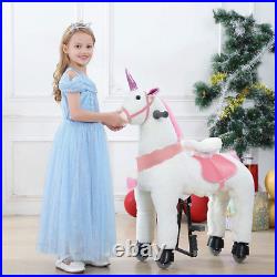 Jojopoony Ride on Unicorn Toys for Girls, Ride on Horse Riding Pony for Children