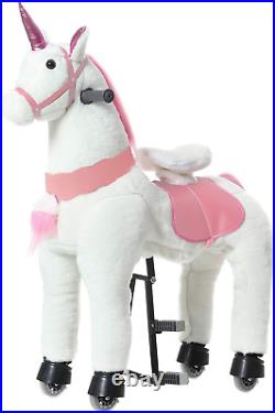 Jojopoony Ride on Unicorn Toys for Girls, Ride on Horse Riding Pony for Children