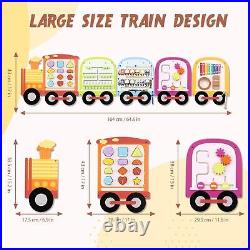 Joyreal Wooden Busy Board Train Activity Wall Panels Montessori Sensory Wal