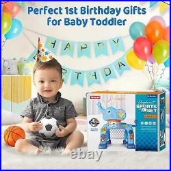 KIZZYEA Toys for 1 2 3 Years Old Boys Girls, Toddler Basketball Hoop &