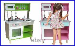 Kiddi Style Large Modern Wooden Kitchen Boys Girls Chefs Food Role Play NEW