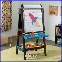Kidkraft Espresso Storage Art Accessories Easel Creative Play For Boys And Girls