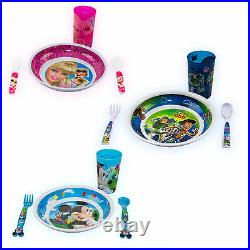 Kids 4pcs Breakfast Dinner Set Disney Spoon Cups Cutlery Eating Dish Boys Girls