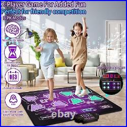 Kids Dance Mat Toys 2-Player Dance Pad Gifts for Girls Boys Toddlers 3 4 5