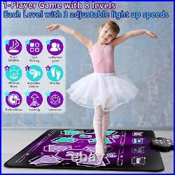 Kids Dance Mat Toys 2-Player Dance Pad Gifts for Girls Boys Toddlers 3 4 5 6 7