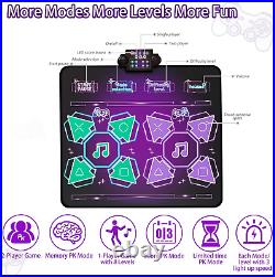 Kids Dance Mat Toys 2-Player Dance Pad Gifts for Girls Boys Toddlers 3 4 5 6 7