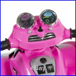 Kids Electric Car 12V Quad Ride On Toys For Girls Led Lights 4 Wheeler Pink New