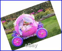 Kids Fairy Tale 24V Disney Princess Carriage Ride-On For Girls Age 3 Up To 8