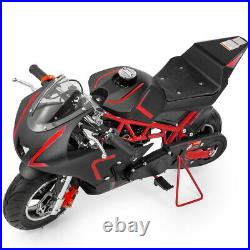 Kids Gas Pocket Bike 4 Stroke 40CC Mini Ride On Motorcycle Toys Boys Girls Red