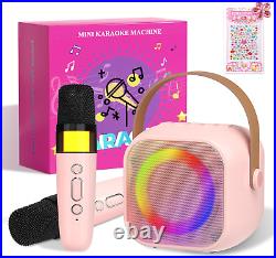 Kids Karaoke Machine Toys, Christmas Birthday Gifts for Age 4-12 Girls, Portable