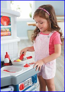 Kids Kitchen Play Set Cook With Me For Girls And Boys Stylish Modern Toy