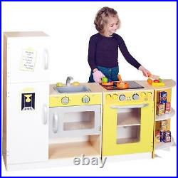 Kids Large Deluxe Modular Wooden Kitchen Set Pretend Role Play Toy Cooker Chef