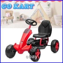 Kids Pedal Go Kart Pedal Car Ride On Toys For Boys & Girls with Adjustable Seat