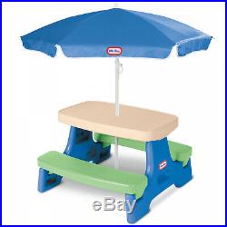 Kids Play Table N Chairs Picnic Set w Folding Umbrella Kid Child Toy Table NEW