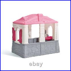 Kids Playhouse Outdoor Plastic Child Toddler Cottage Play House Toy Girls Pink
