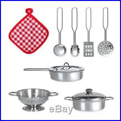 Kids Pretend Play Kitchen Cook Playset Cookware Food Toddler Girls Gift Toys