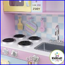 Kids Pretend Play Wooden Kitchen Set Christmas Gift For Kids Girls Food Playset