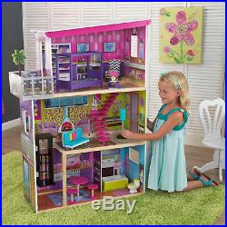 Kids Pretend To Play Large Play House Dollhouse Toy Set For Girls Birthday Gift