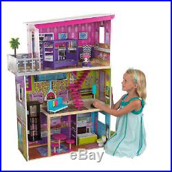 Kids Pretend To Play Large Play House Dollhouse Toy Set For Girls Birthday Gift
