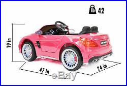 Kids Ride On Car For Girls With Remote Control 12V Mercedes Benz SL65 MP4 Pink