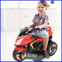 Kids Ride-On Motorcycle 6V Battery Powered Motorcycle Toy Headlights & Music