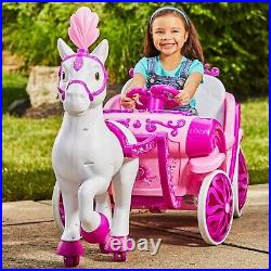 Kids Ride On Princess Horse Carriage Toddler Girls Battery Powered Childs Car Pk
