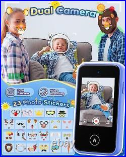 Kids Toddler Phone Toys for Girls Boys Age 3-6, MP3 Music Player with Dual Ca