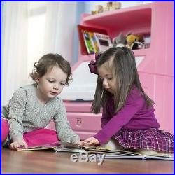 Kids Toy Storage Organizer For Girls With Bookshelf Bookcase Big Toys Box Chest