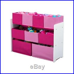 Kids Toy Storage Organizer Storage Bins Girls Room Playroom Multi Bin Toys Box