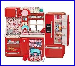 Kitchen For 18 Doll Accessories Food Dishes Fridge Oven Sink Girls Play Set Toy