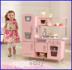 Kitchen Play Set For Girls Wooden Sturdy Construction Kids Pretend Cooking Toy