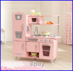 Kitchen Play Set For Girls Wooden Sturdy Construction Kids Pretend Cooking Toy
