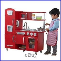 Kitchen Play Set For Kids Wooden Playset Toy Pretend Baker Cooking Girls Boys