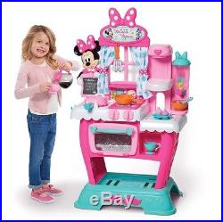 Kitchen Playset For Girls Pink 39'' Pretend Play Cooking Toy Set Toddler Kids